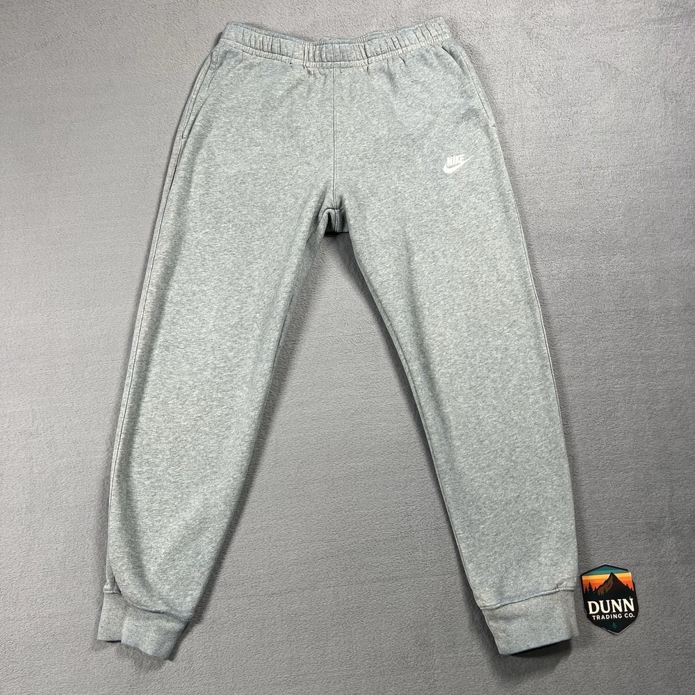 Nike Sweatpants Mens M Gray Joggers Fleece Pockets Drawstring Gym Athleisure